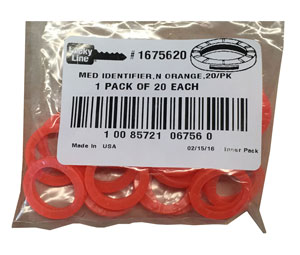 Lucky Line 1675620 Medium Key Identifier, Vinyl, 20/package, Neon Orange