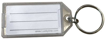 Key Tag with Split Ring, Polypropylene