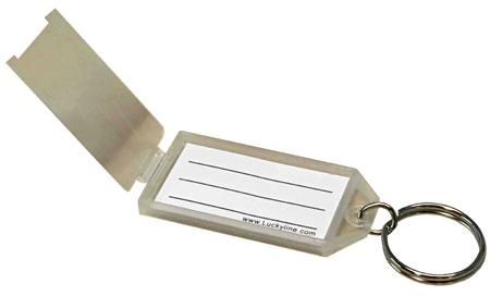 Key Tag with Split Ring, Polypropylene
