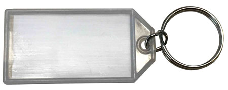 Key Tag with Split Ring, Polypropylene