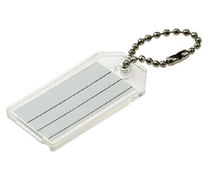 Lucky Line 1010010 Key Tag with Ball Chain, Plastic, 100/Display Box, Clear