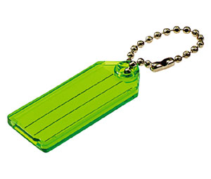Lucky Line 10110240 Key Tag with Ball Chain, Plastic, 10/package, Green