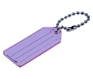 Lucky Line 10110265 Key Tag with Ball Chain, Plastic, 10/package, Purple