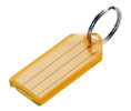 Lucky Line 1040050 Key Tag with Split Ring, Plastic, 100/Display Box, Orange