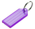 Lucky Line 1040065 Key Tag with Split Ring, Plastic, 100/Display Box, Purple