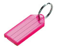 Lucky Line 1040068 Key Tag with Split Ring, Plastic, 100/Display Box, Magenta