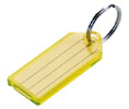 Lucky Line 1040080 Key Tag with Split Ring, Plastic, 100/Display Box, Yellow