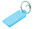 Lucky Line 1230030 Key Tag with Tang Ring, Plastic, 100/Display Box, Blue