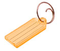 Lucky Line 1230050 Key Tag with Tang Ring, Plastic, 100/Display Box, Orange