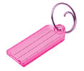 Lucky Line 1230068 Key Tag with Tang Ring, Plastic, 100/Display Box, Magenta