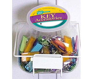 Lucky Line 12327 Key Tag with Tang Ring, Plastic, 100/Medium Jar, Assorted Colors