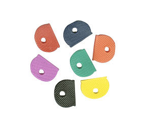 Lucky Line 16025 Key Cap, Vinyl, 4-Jar Display/Small Jars, Assorted Colors