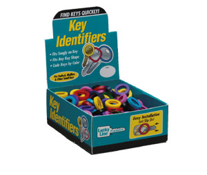 Lucky Line 1640000 Small Key Identifier, Vinyl, 100/Display Box, Assorted Colors