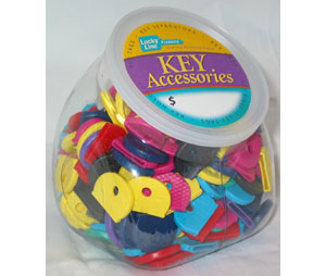 ◆ Happy Lucky Lucky Line 16527 Key Cap, Vinyl, 800/Medium Jar, Assorted Colors