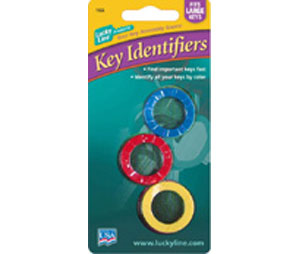 Lucky Line 16621 Large Key Identifier, Vinyl, 1 strip (12 cards/strip, 3/card), Assorted Colors