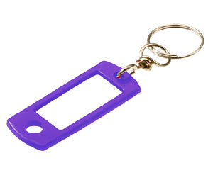 Lucky Line 16865 Key Tag with Swivel Ring, Plastic, 50/pack, Dark Purple
