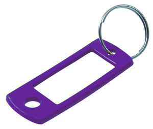 Lucky Line 16965 Key Tag with Ring, Plastic, 50/pack, Dark Purple