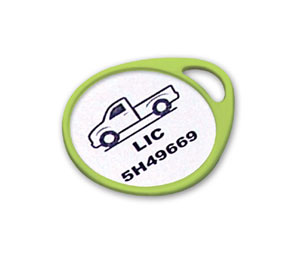 Lucky Line 25021 Round Label-It Plastic Tag - One Hole - with Label, Plastic, 6/Clip Strip, with Rings, Assorted Colors