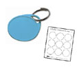 Lucky Line 2503014 Round Label-It Plastic Tag - One Hole - with Label, Plastic, 14/package, Blue