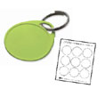 Lucky Line 2504014 Round Label-It Plastic Tag - One Hole - with Label, Plastic, 14/package, Lime