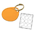 Lucky Line 2505014 Round Label-It Plastic Tag - One Hole - with Label, Plastic, 14/package, Melon