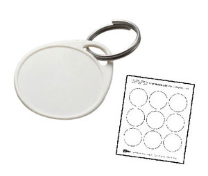 Lucky Line 2509014 Round Label-It Plastic Tag - One Hole - with Label, Plastic, 14/package, White