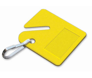 Lucky Line 26080 Cabinet Tag Only with Hook, Plastic, 20/package, Blank, Yellow