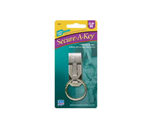 Lucky Line 40421 Clip on Secure-A-Key, NPS, 1 strip (12 cards/strip, 1/card), Nickel