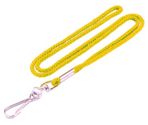 Lucky Line 41480 Lanyard, Woven nylon, 10/package, Yellow