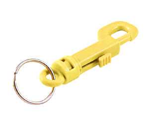 Lucky Line 41586 Plastic Key Clip, Plastic, 25/package, Neon Yellow