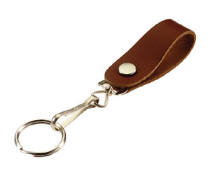 Lucky Line 45310 Leather Belt Hook with Snap, Leather, 1 card (10/card), Brown Leather
