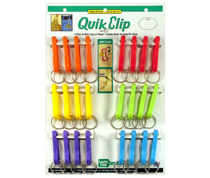 Lucky Line 45824 Quick Key Clip, Plastic, 1 card (24/card), Assorted Colors