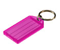Lucky Line 6056810 Key Tag with Split Ring, Polypropylene, 10/pack, Magenta