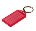 Lucky Line 6057010 Key Tag with Split Ring, Polypropylene, 10/pack, Red