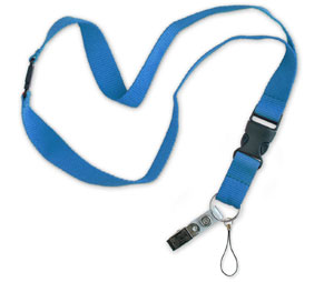 Lucky Line 64130 Flat Lanyard, 10/pack, Blue