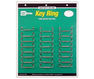 Lucky Line 70424 Spring Sleeve Key Ring, 1 card (24/card), Silver