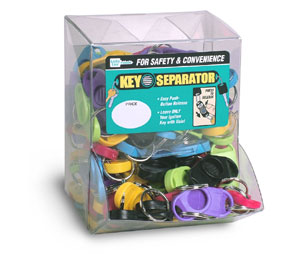 Lucky Line 70833 Key Separator, 75/ Small Clear Box, Assorted Colors