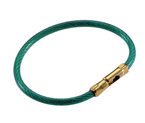 Lucky Line 7113805 Flex-o-loc Nylon Coated Cable Key Ring, Aircraft cable, 5/package, Teal