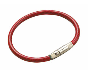 Lucky Line 80870 Locking Cable Key Ring, Aircraft cable, 25/package, Red, Red