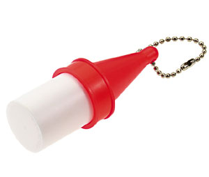 Lucky Line 92175 Key Buoy, Plastic, 6/package, White & High Visibility Red