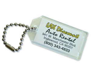 Lucky Line Products 951210 Custom Imprinted Key Tag with Ball Chain Attachment