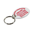 Lucky Line Products 954404 Custom Imprinted Oval Key Fob with Nickel Plated Key Ring Attachment