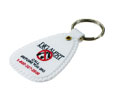 Lucky Line Products 955004 Custom Imprinted Saddle Tab Fob with Nickel Plated Key Ring Attachment