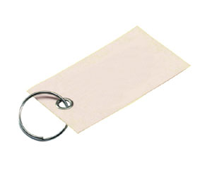 Lucky Line Products 959830 Custom Imprinted White Stock Tag with 13/16” give away ring Attachment