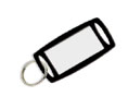 Lucky Line Products 1702014 Small Rectangular Label-It Plastic Tag without Label and without Ring, 14/package