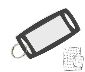 Lucky Line Products 1802014 Large Rectangular Label-It Plastic Tag with Label, Plastic, 14/package