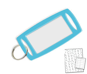 Lucky Line Products 1803014 Large Rectangular Label-It Plastic Tag with Label, Plastic, 14/package