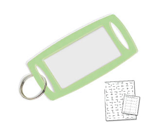 Lucky Line Products 1804014 Large Rectangular Label-It Plastic Tag with Label, Plastic, 14/package