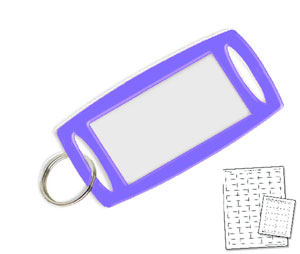 Lucky Line Products 1806514 Large Rectangular Label-It Plastic Tag with Label, Plastic, 14/package