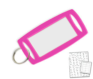 Lucky Line Products 1806814 Large Rectangular Label-It Plastic Tag with Label, Plastic, 14/package